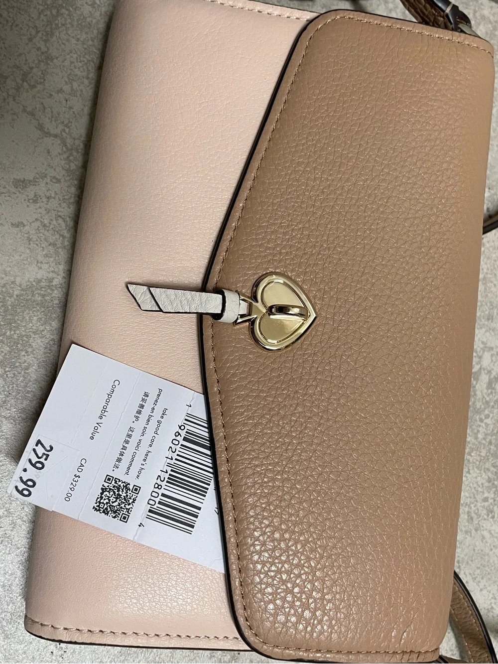 Kate Spade Two-Tone Nude & Blush Crossbody Bag